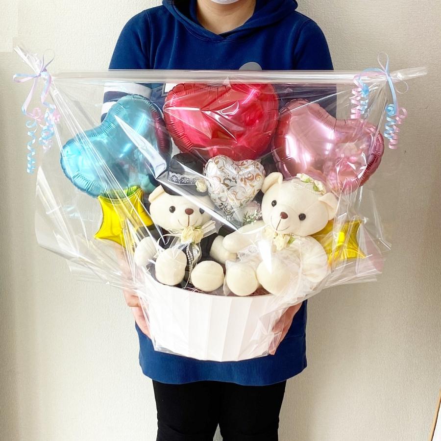 ウェディング　バルーンギフト　おむつケーキ　ペアぬいぐるみ ウェディング バルーンギフト おむつケーキ ペアぬいぐるみ