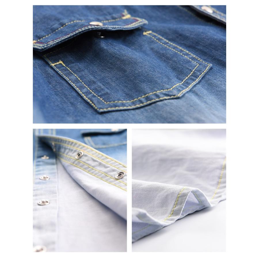 シャツ メンズ デニムシャツ 長袖 ユーズド加工 カジュアルシャツ 長袖シャツ 春シャツ 春服 17新作 春夏 Ccs367 Mixmax 通販 Yahoo ショッピング