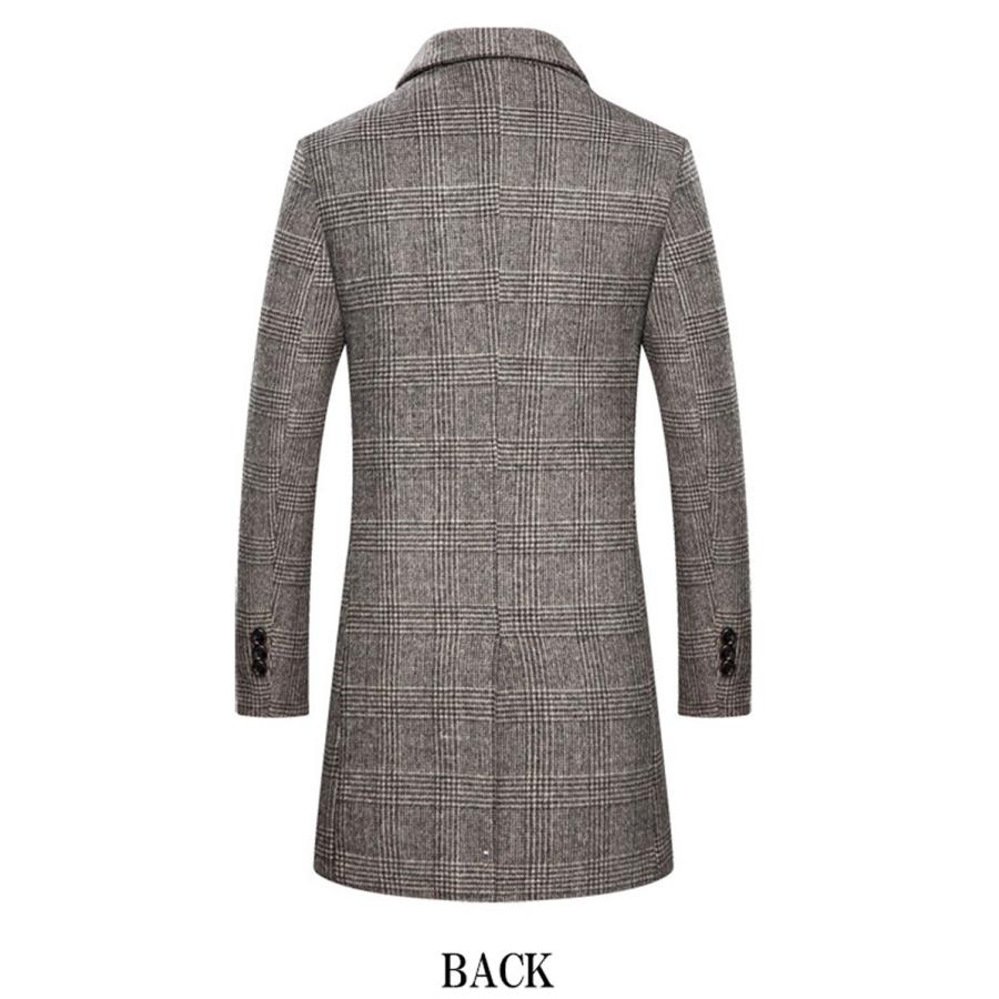 チェスターコート ウールコート ロングコート 中綿 ロング ジャケット コート メンズ アウター ビジネス カジュアル チェック 細身 スリム 暖か 冬服 Lbmx9508 1 Mixmax 通販 Yahoo ショッピング