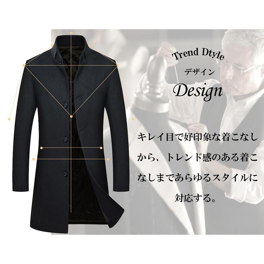 スタンドカラーコート チェスターコート 中綿コート ロングコート