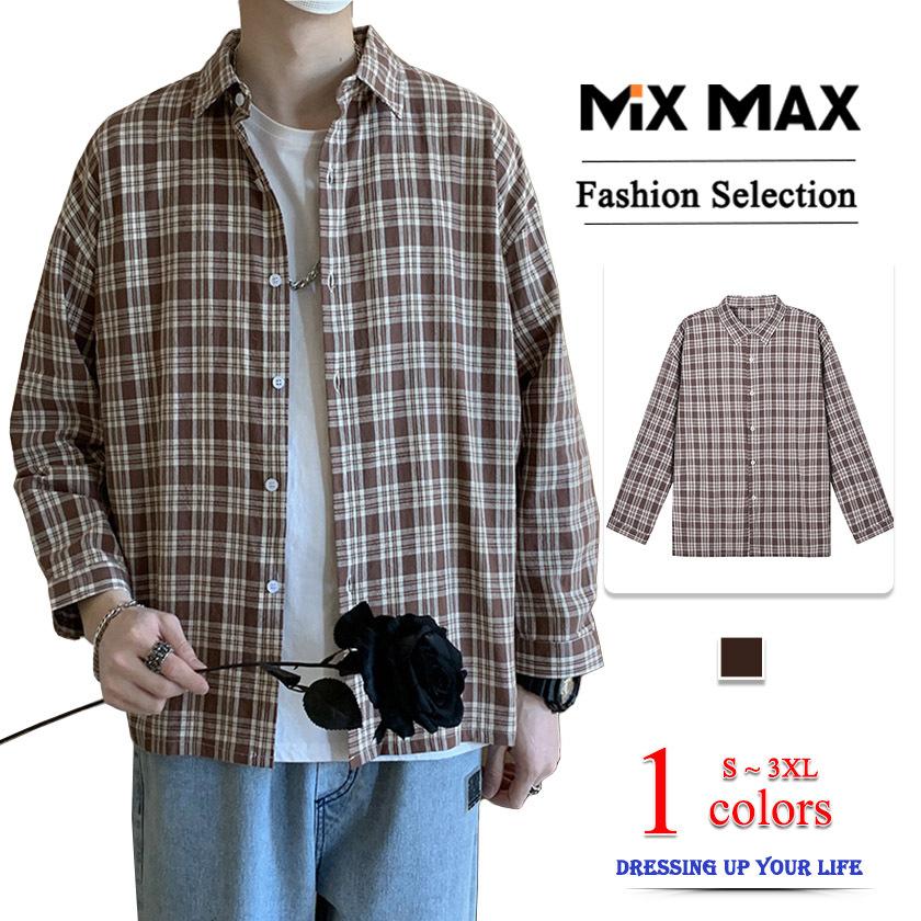 チェックシャツ メンズ シャツ 長袖 柄シャツ カジュアル おしゃれ キレイめ アメカジ 春 春服 秋服 秋 冬服 冬 春服 ペアルック カップル Mdmxlk Tcy0 Mixmax 通販 Yahoo ショッピング