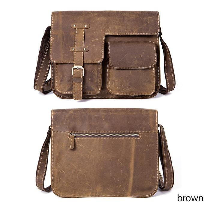 ブラウン レザー キャンバス メッセンジャーバッグ BRADY（ブレディ） メッセンジャーバッグ ONE SIZE ブラウン系その他4