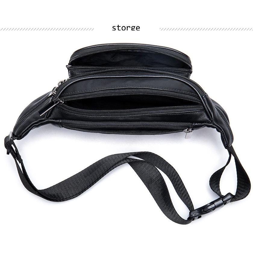 ウエストバッグ ウエストポーチ ショルダーバッグ メンズ 牛革 ヒップ