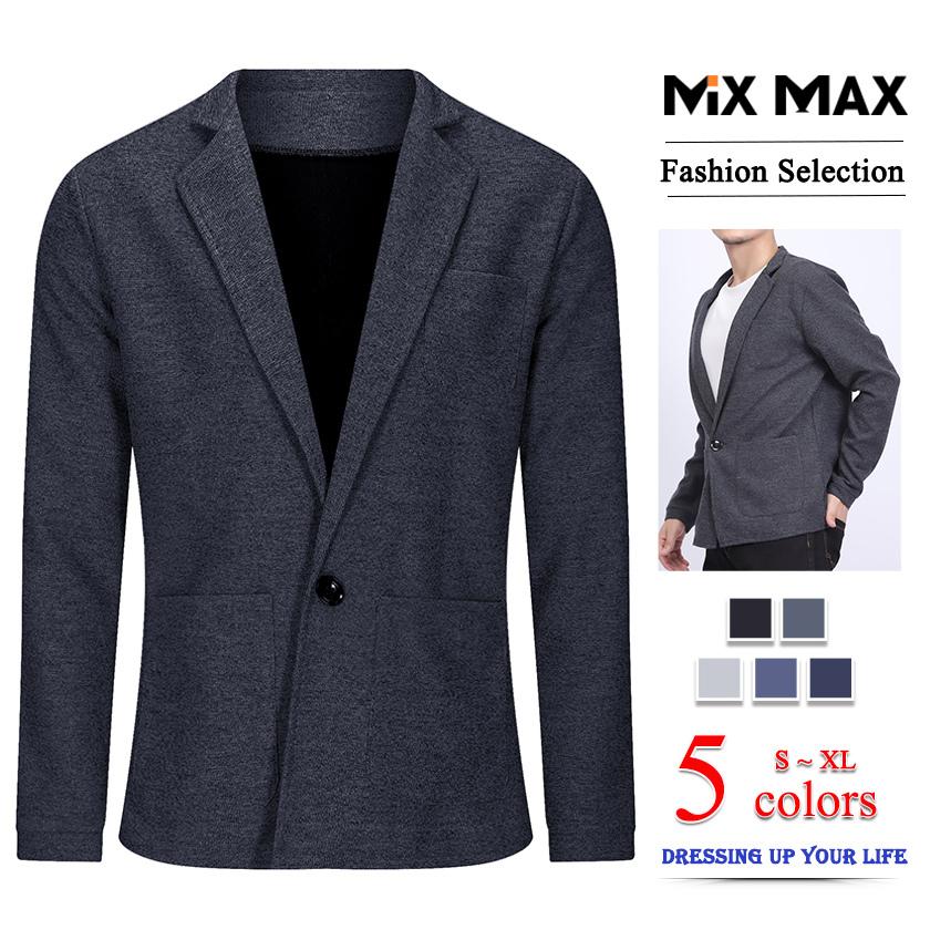 テーラードジャケット メンズ ジャケット スーツ テーラード 長袖 細身 防シワ 1つボタン ポケット付き スリム アウター カジュアル ビジネス 無地 春 秋 冬 Yf Tj01 Mixmax 通販 Yahoo ショッピング