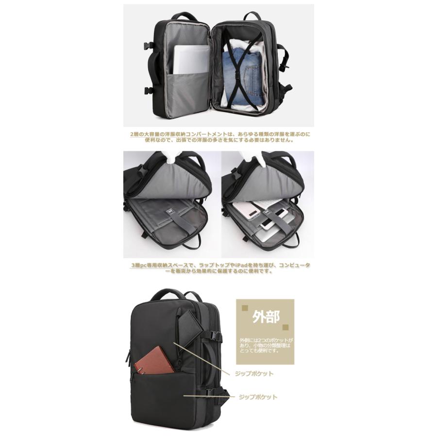 ビジネス リュック メンズ リュックサック バックパック 防水 3WAY A4