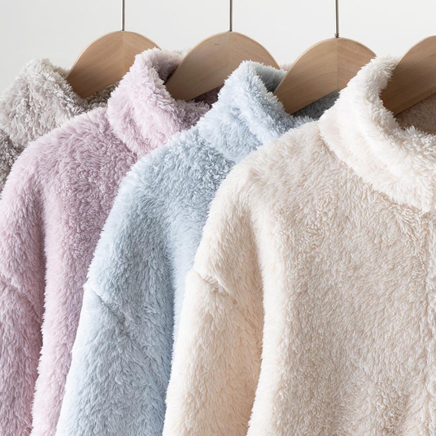 ルームウェア もこもこ レディース 上下セット セットアップ ボア 外出