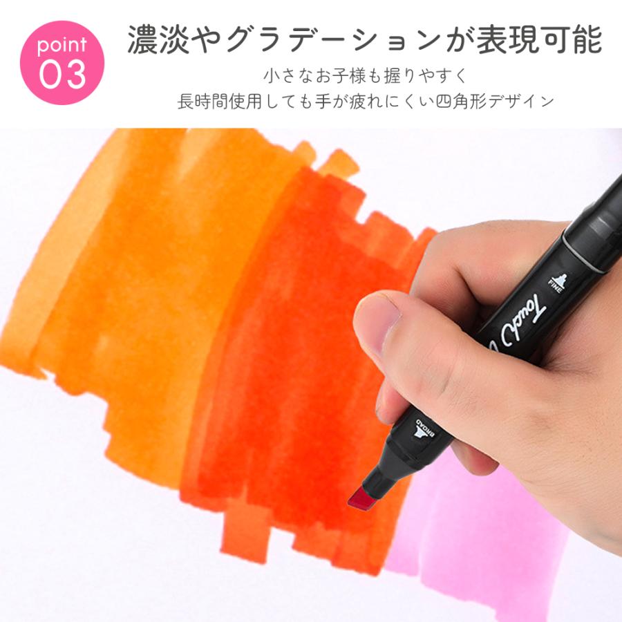 マーカーペン セット カラーペンセット イラストマーカー 80色 ツイン