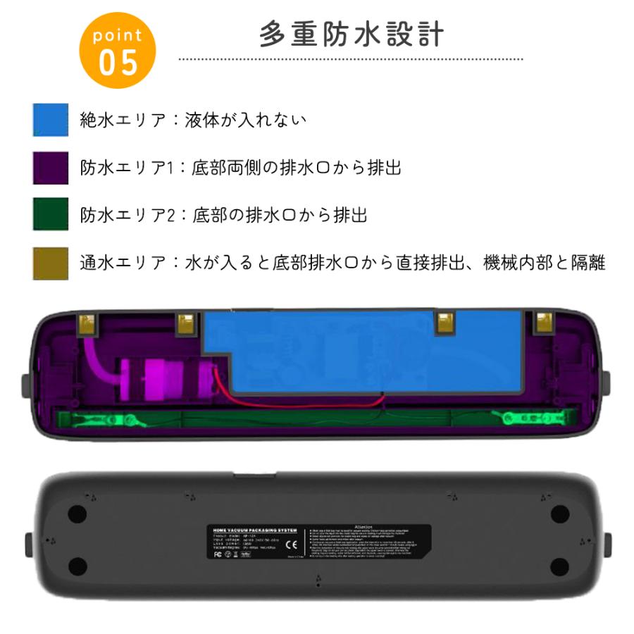 真空パック機 食品用 家庭用 小型 キッチン 60Kpa シーラー 乾湿兼用