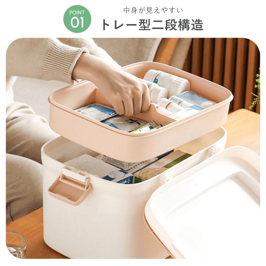 救急箱 薬箱 ファーストエイドボックス 救急ボックス 薬入れ 薬ケース 収納ボックス 応急ボックス 救急 裁縫箱 工具箱 ツールボックス 道具 ...