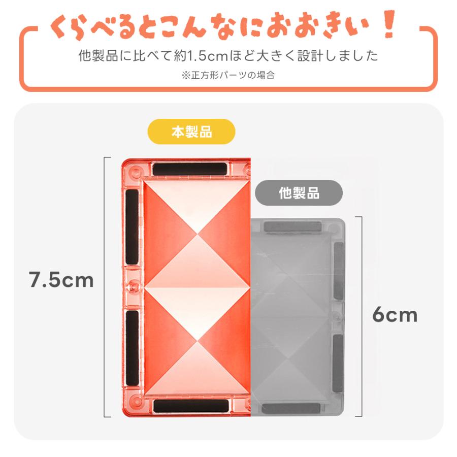 マグネットブロック 磁気おもちゃ パネル 知育玩具 クリア くすみ