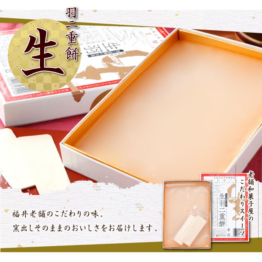 生羽二重餅 ノーマル 333g 羽二重餅 ヒルナンデスで紹介！ 餅 和菓子 スイーツ お菓子 福井銘菓 ギフト お土産 お供え 内祝い お返し | 羽二重餅の古里 | 03