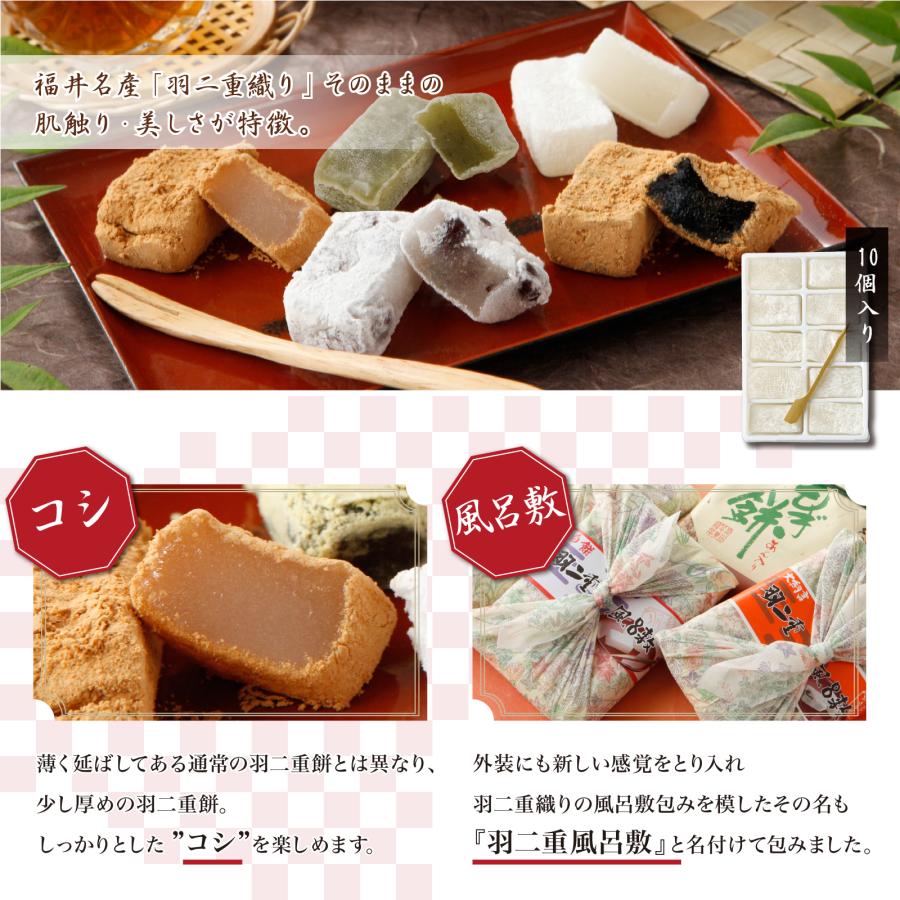 羽二重風呂敷 きなこ 10個入り 羽二重餅 1000円ポッキリ 餅 和菓子 スイーツ お菓子 福井銘菓 ギフト お土産 お供え 内祝い お返し | 羽二重餅の古里 | 02