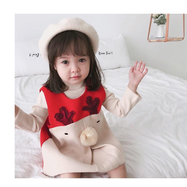 ワンピース 女の子 子供服 クリスマス トナカイ サンタ衣装 ベビー キッズ こどもドレス ジュニア Sy Aster 通販 Yahoo ショッピング
