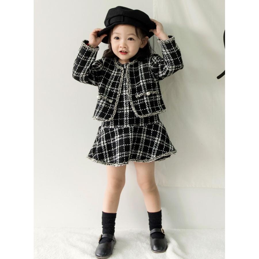 ワンピース 長袖 女の子 ジャケット付き２点セット ツイード ボレロ フォーマル 入園式 入学式 卒園式 キッズ 子供服 発表会 演奏会 ジュニア Sy Aster 通販 Yahoo ショッピング