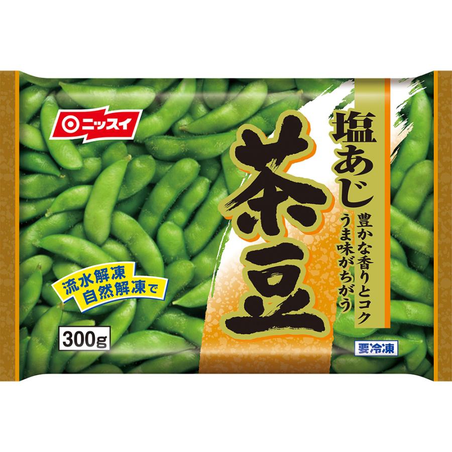 冷凍食品 日本水産 塩あじ茶豆 台湾産 300g×4袋｜smilespoon｜02