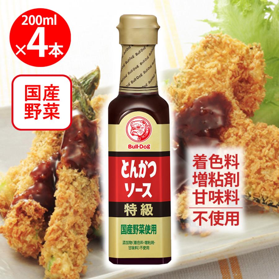 ブルドックソース 特級とんかつソース 200ml×4個 : Smile Spoon ブルドックソース 特級とんかつソース 200ml×4個 : Smile Spoon