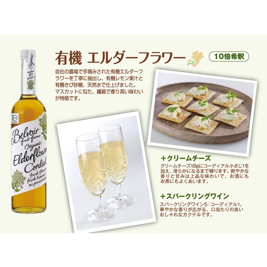 ユウキ食品 有機コーディアルエルダーフラワー 500ml×6個_4