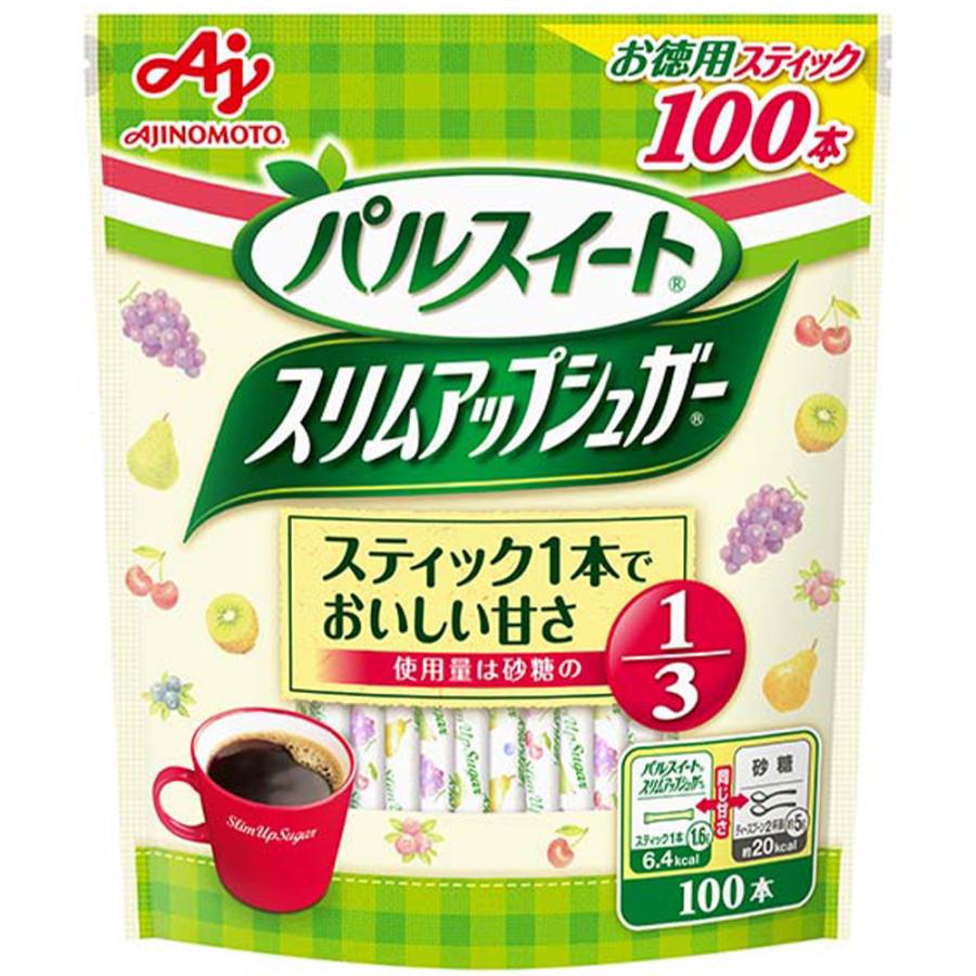 【訳あり20％OFF】 味の素 パルスイートスリムアップシュガースティック100本入×40袋 【賞味期限2027年11月30日】の画像