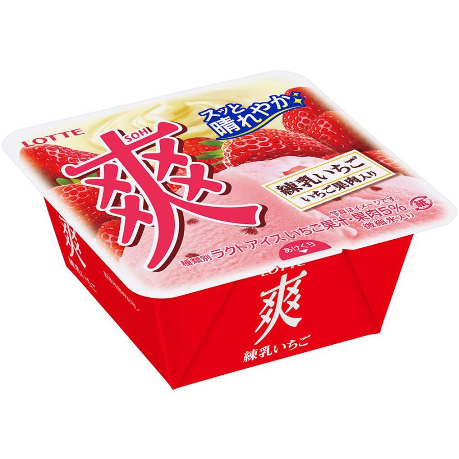 ロッテ（LOTTE） [アイス] 爽 練乳いちご 185ml×6個 : Smile Spoon
