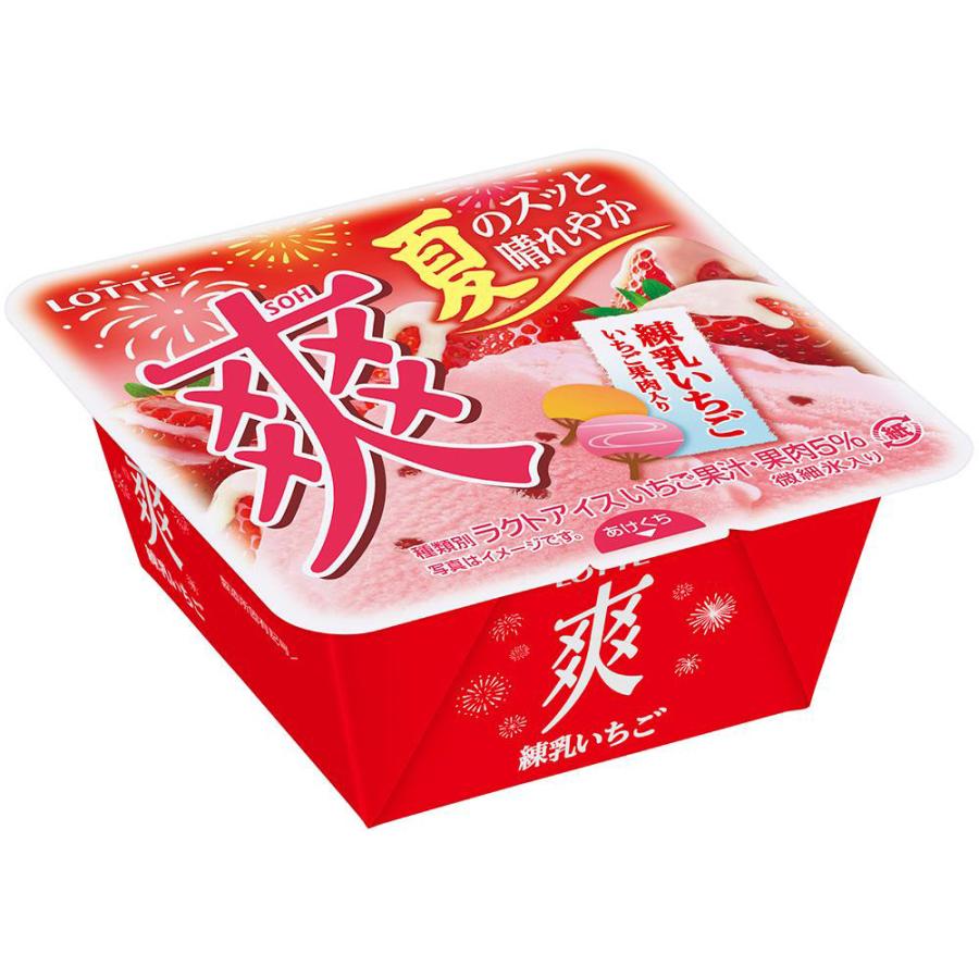 ☆　いちご様│クリーム２ &ローション１　＋ サンプロ、ルース ロッテ（LOTTE） [アイス] 爽 練乳いちご 185ml×6個 : Smile Spoon