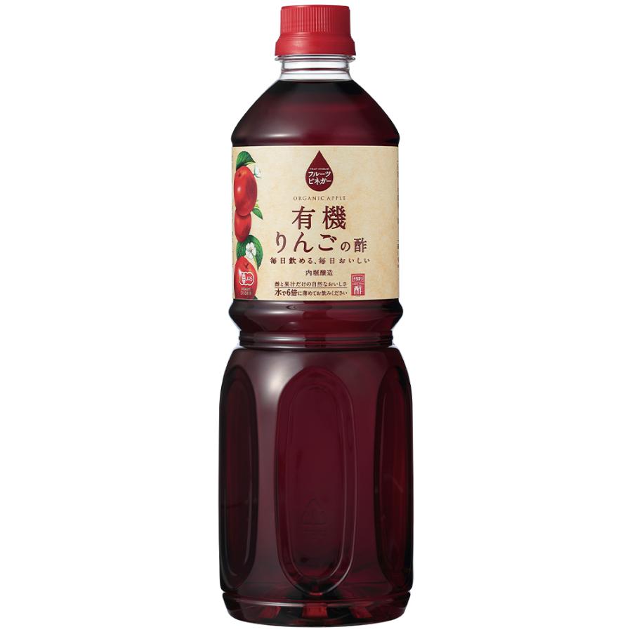 内堀醸造 - フルーツビネガー有機林檎の酢 1L×6本