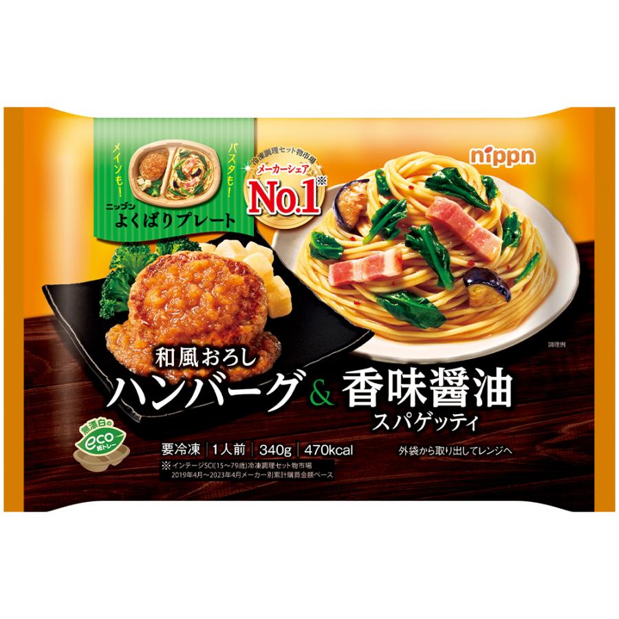 nippn（ニップン） [冷凍] よくばりプレート 和風おろしハンバーグ