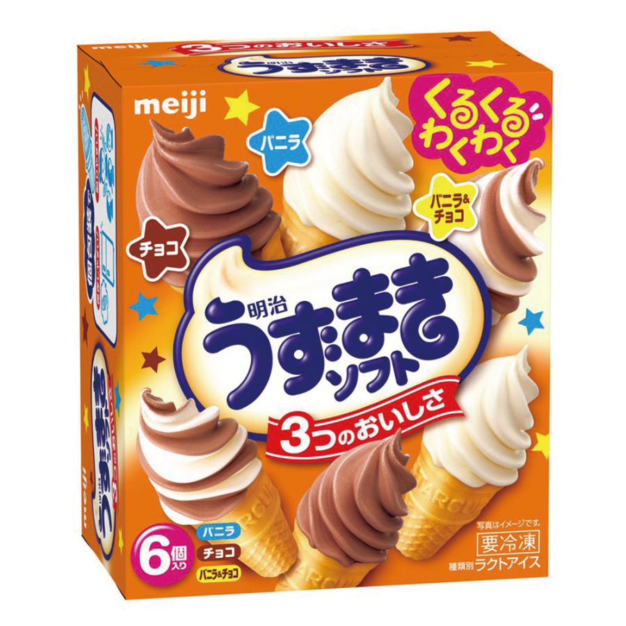 明治 [アイス] うずまきソフト バニラ・チョコ・バニラ＆チョコ