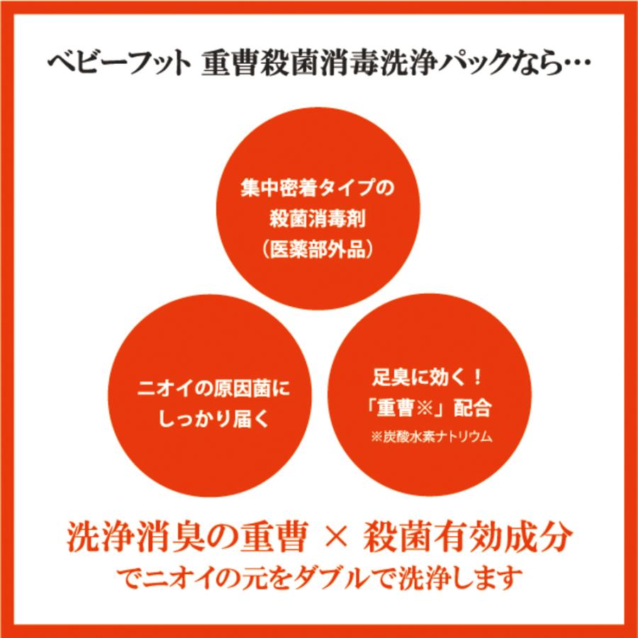 フットケア ベビーフット 重曹浸け置き洗浄剤 ノンフード 日用品 重曹 浸け置き洗浄剤 足の浸け置き洗浄 足 洗浄 臭い 対策 足裏 洗い 殺菌 足の臭い グッズ｜smilespoon｜06