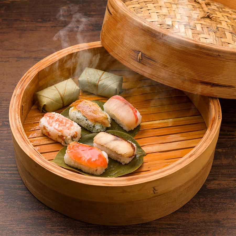 [冷凍] 駅弁 中谷本舗 柿の葉寿司 蒸し寿司 5種10個入 400g×5箱の画像