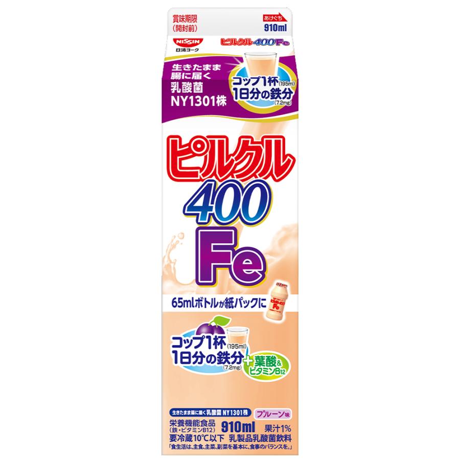ピルクル [冷蔵] 日清ヨーク ピルクル400鉄分 910ml×3本 : Smile Spoon
