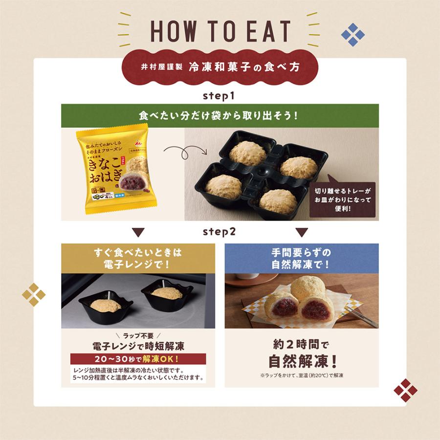 井村屋（imuraya） [冷凍] 4コ入 きなこおはぎ（つぶあん） 204g