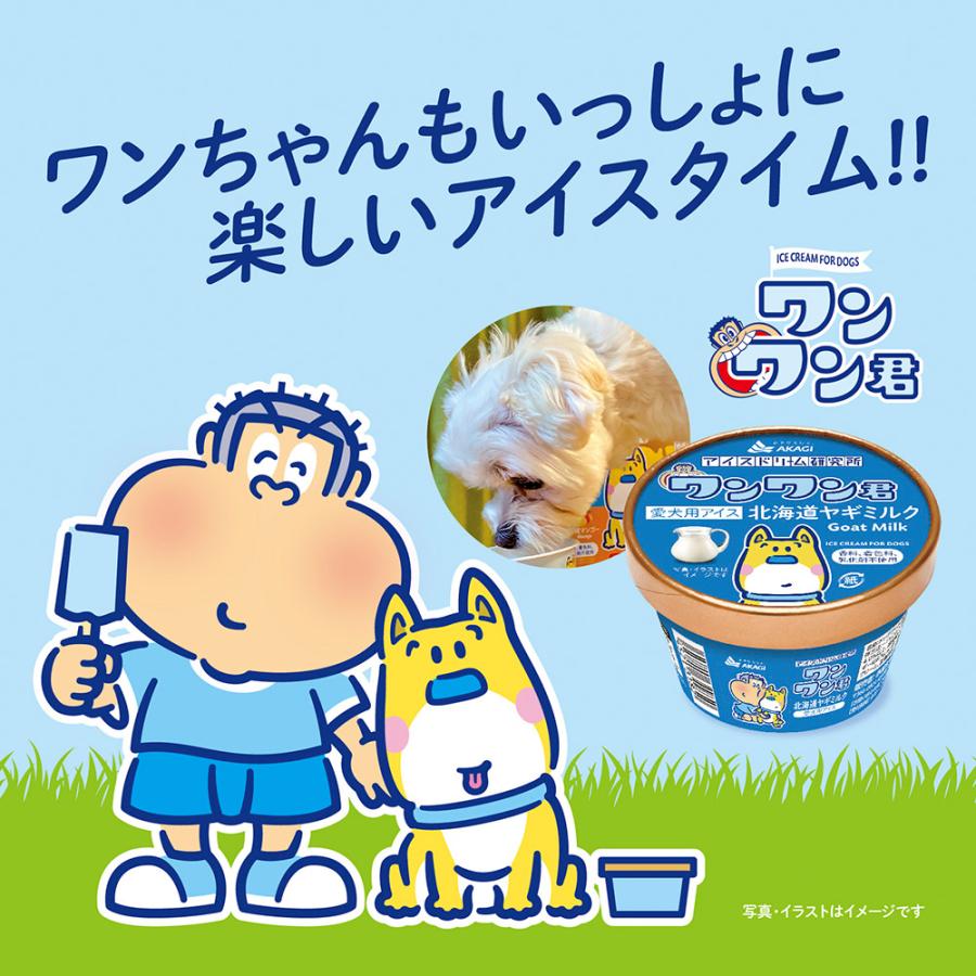 [冷凍] 赤城乳業 ペットフード ワンワン君 北海道ヤギミルク 80ml×24個の画像