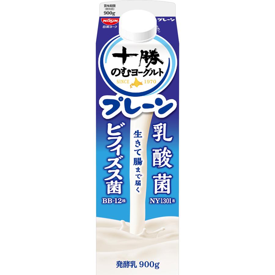 日清ヨーク [冷蔵] 十勝のむヨーグルト プレーン 900g×6本 : Smile