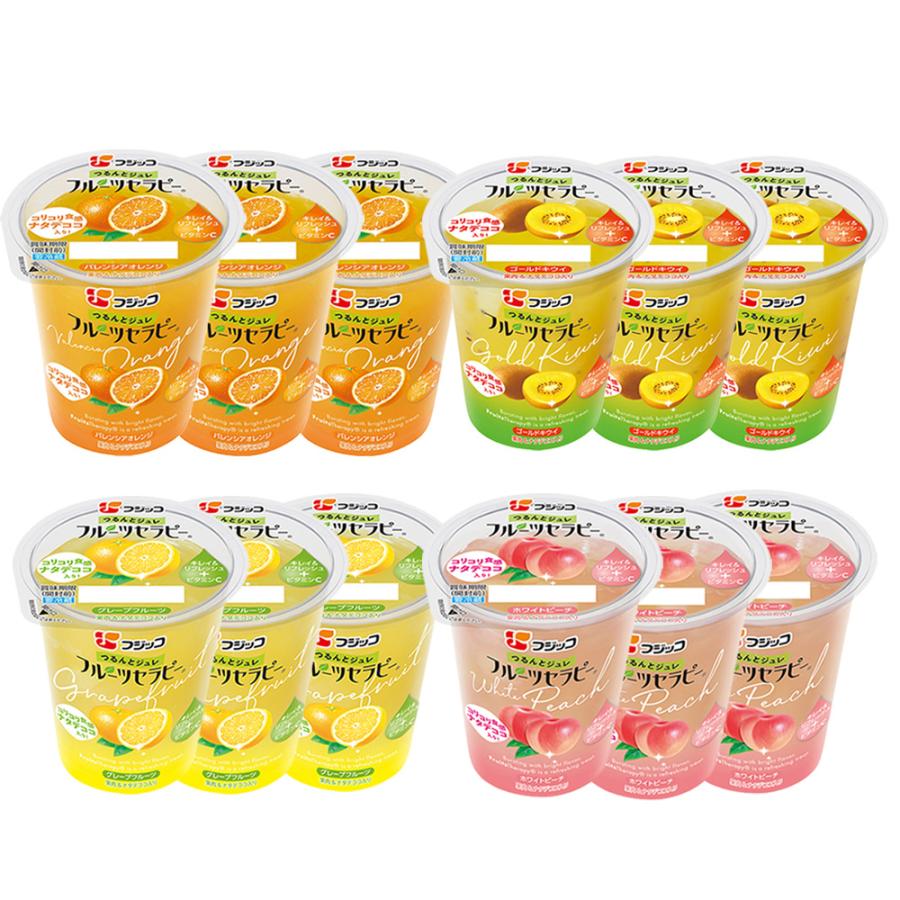 フジッコ [冷蔵]フジッコ フルーツセラピー 4種X各3個 計12個セット