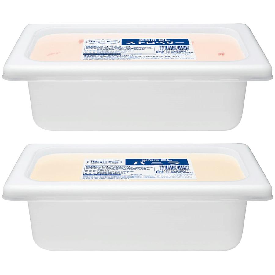 [アイス] ハーゲンダッツ業務用２L 2個セット【ストロベリー・バニラ】 | ハーゲンダッツ | 01