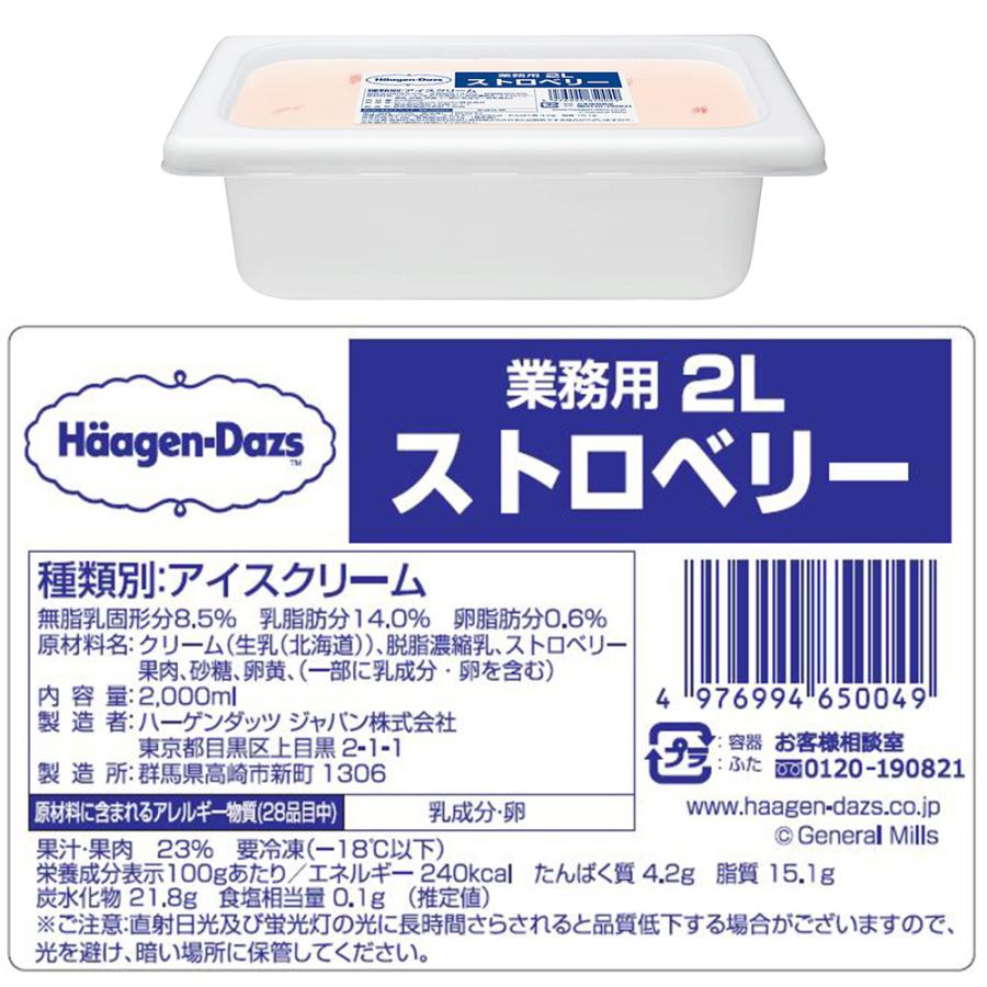 [アイス] ハーゲンダッツ業務用２L 2個セット【ストロベリー・バニラ】 | ハーゲンダッツ | 02