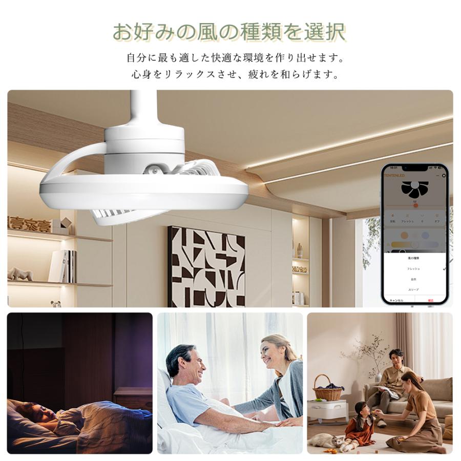 LED シーリングファンライト 首振り サーキュレーター付き 6畳 10畳