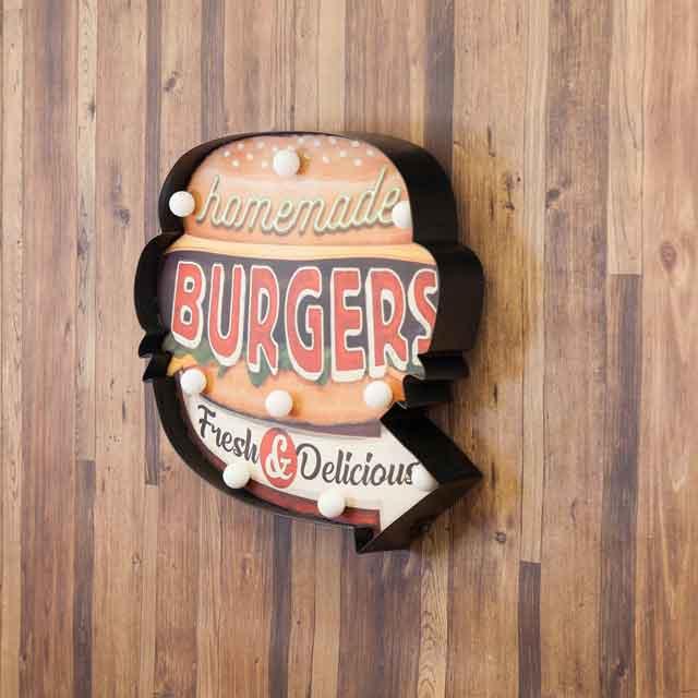 アメリカンクラシック LED Sign [BURGERS]｜smilevillage｜04