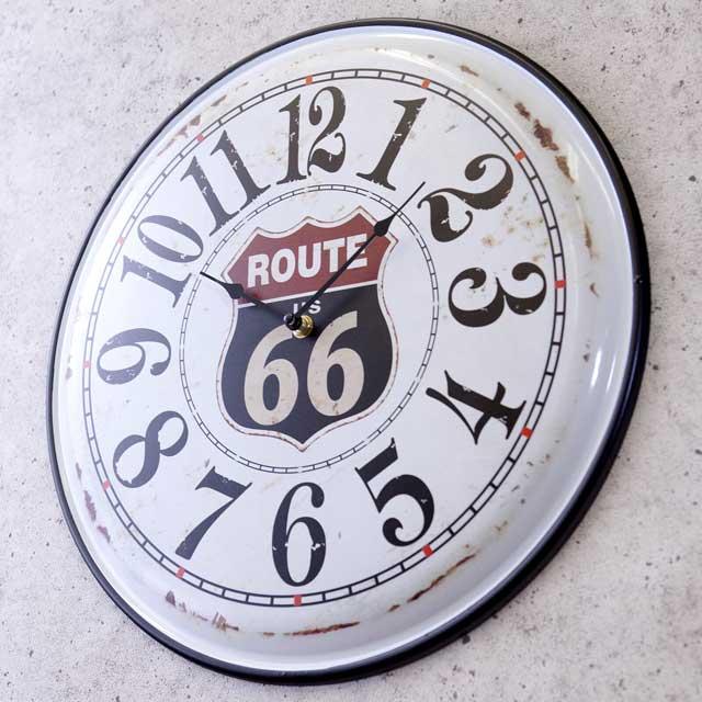 壁掛時計 アンティークメタルクロック ［ROUTE 66］｜smilevillage｜04