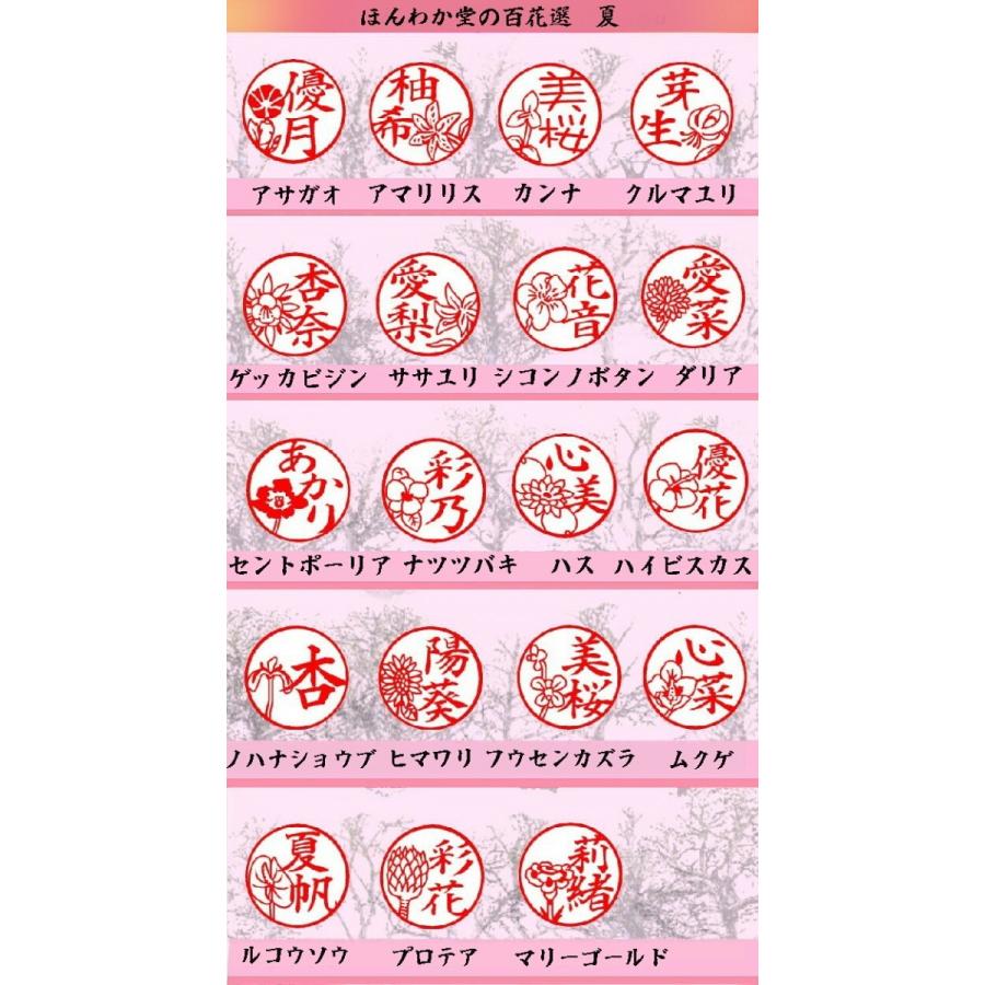 印鑑 銀行印 12mm 百花のかわいい印鑑ケース付きセットほんわか 印鑑 銀行印 12mm 百花のかわいい印鑑ケース付きセットほんわか