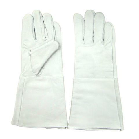 羊革袖長手袋　シープクレスト袖長手袋(10双)　シープクレストロング32cm　白色　天牛　フジテ　富士手袋工業