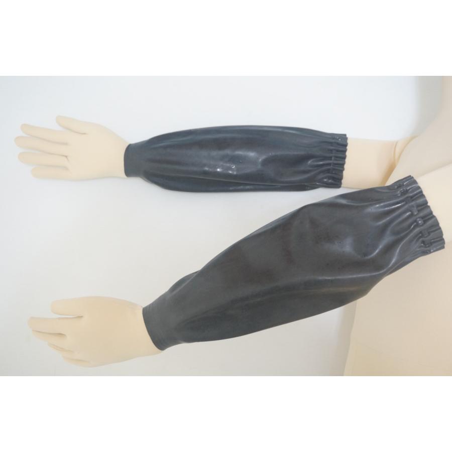 防水アームカバー 大洋工業 天然ゴム製国産ゴム腕カバー黒色長さ37cm