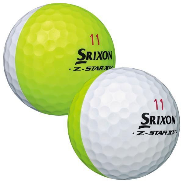最新 スリクソン   白色×黄色 ゴルフボール １ダース
