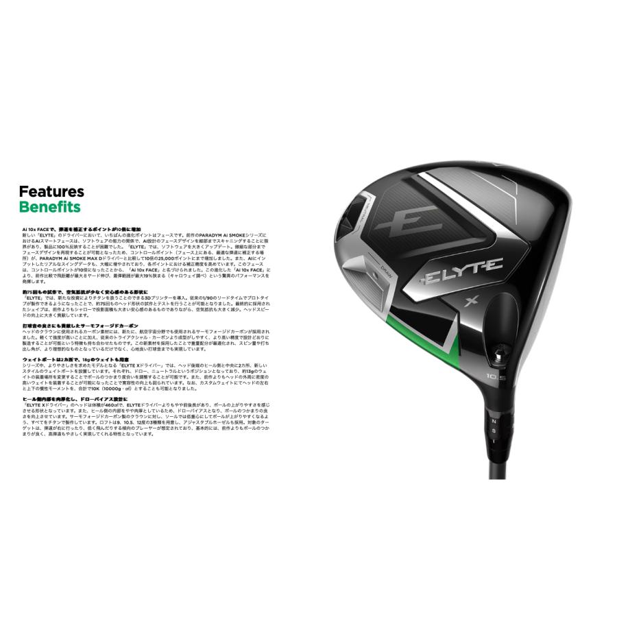 Callaway 最新2025 キャロウェイ エリートELYTE X ドライバー Callaway 最新2025 キャロウェイ エリートELYTE X ドライバー
