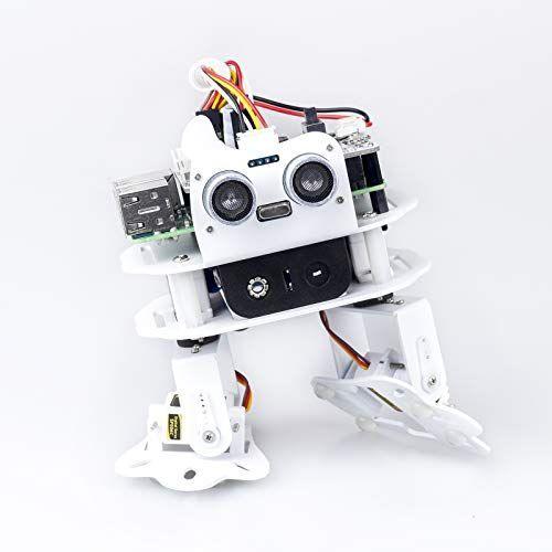 買得 SunFounder プログラミングロボットキット,多機能DIYバイオニック踊りロボット,スマホ/タブ AI ラズベリーパイ PiSloth ベアボーン、キット
