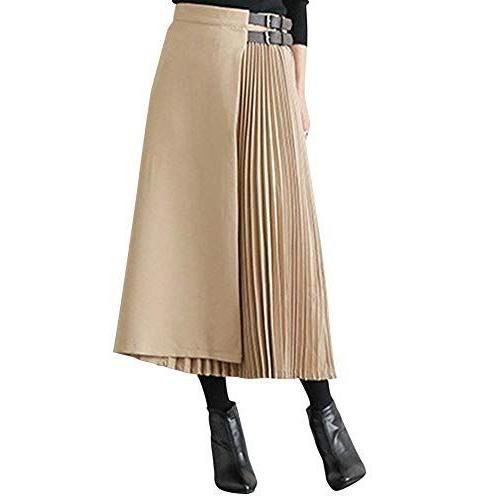 販売直販店 エアバイ ミモレ丈 サイドプリーツ スカート とろみ きれいめ ベルト付き アシンメトリー ロングスカート 夏 秋冬 シンプル キャメル 日本 店舗 Www Superavila Com