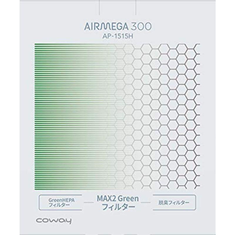 COWAY 空気清浄機 AIRMEGA 300(AP-1515H) 交換用 MAX2 Greenフィルター(2枚セット)