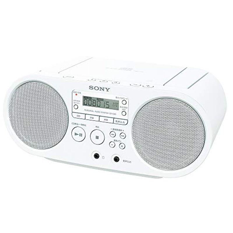 ソニー CDラジオ ZS-S40 : FM/AM/ワイドFM対応 ホワイト ZS-S40 W ZS S40 受信バンド ソニー CDラジオ FM/AM/ワイドFM対応 ホワイト 　 ステレオ