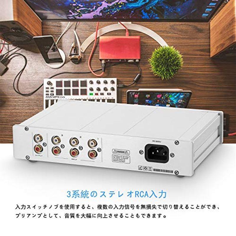 大人気 Nobsound HiFi 2.0CH ステレオ オーディオ プリアンプ 3系統 クラスA デジタルプリアンプ トーンコントロール 【1810253641】(10980円)