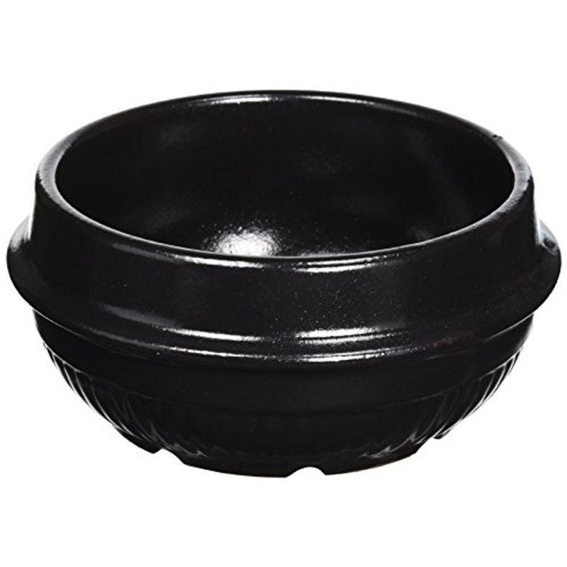 耐熱陶器 チゲ鍋 15.5cm 4号 トゥッペギ 黒仕上げ